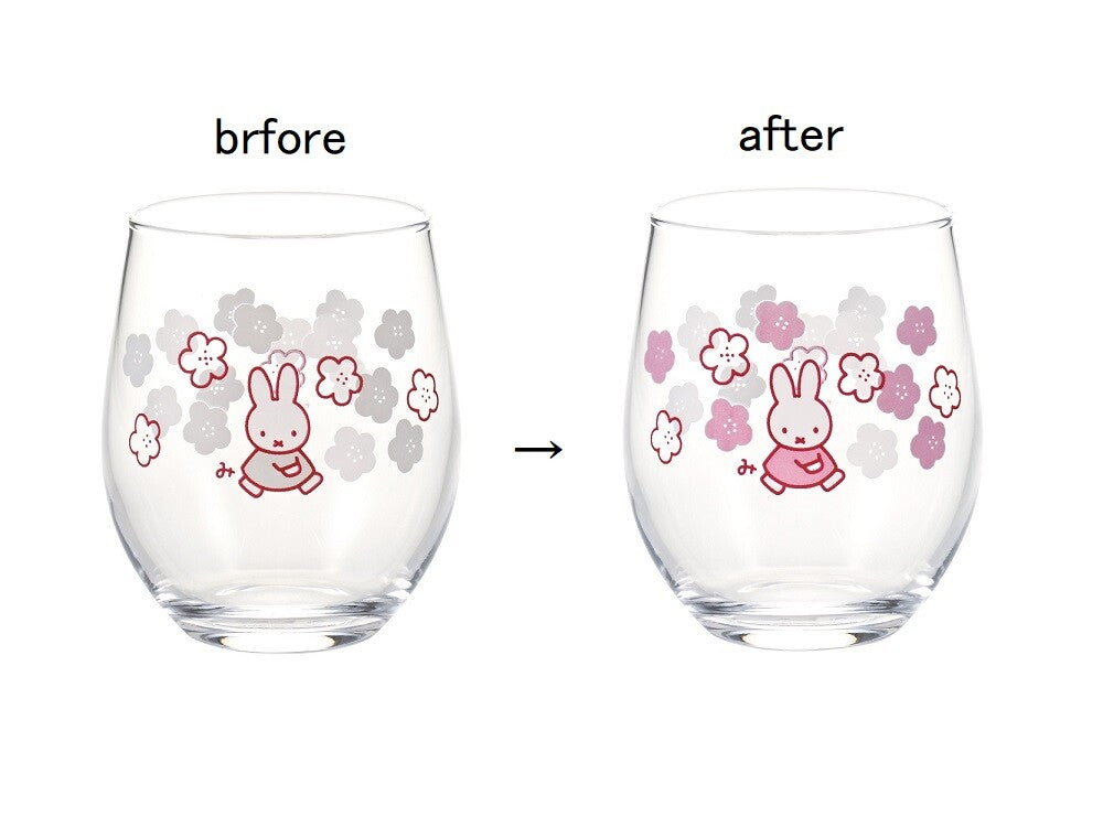 Miffy Cup Color Changing Glass-Honoka (flower) cold glass -1 pcs