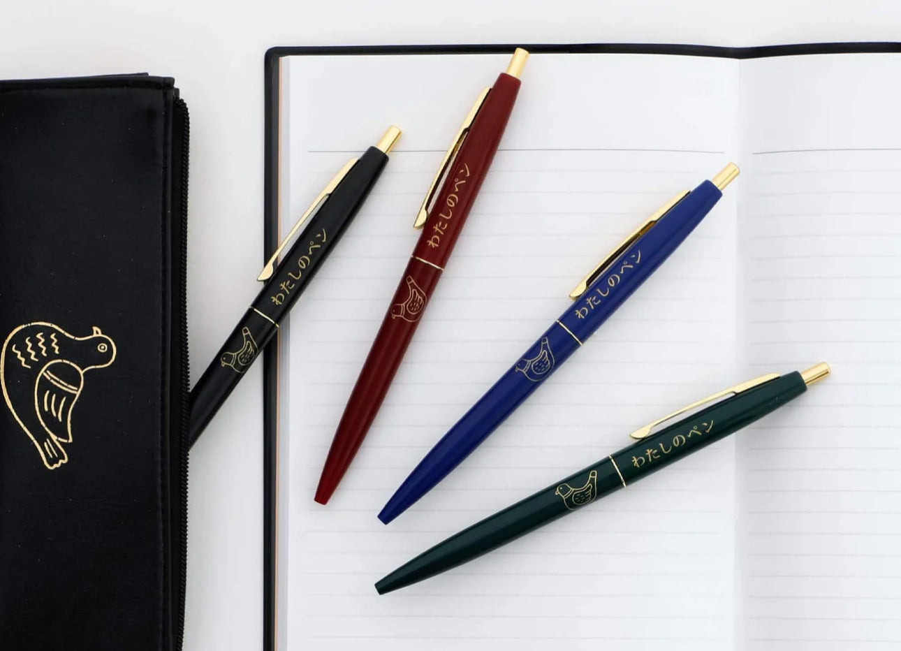 Hightide New Retro Knock Ballpoint Pen (Red) - Dove