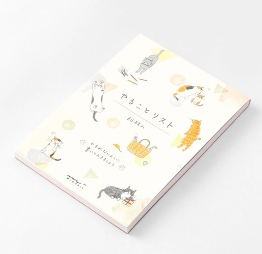 Midori To-Do-Memo-Block – Katzen