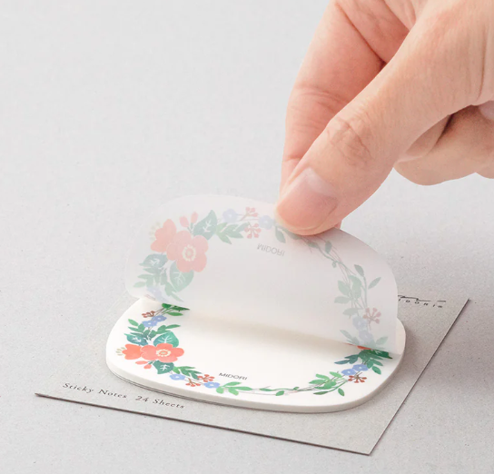 MIDORI Sticky Notes Transparency Wreath