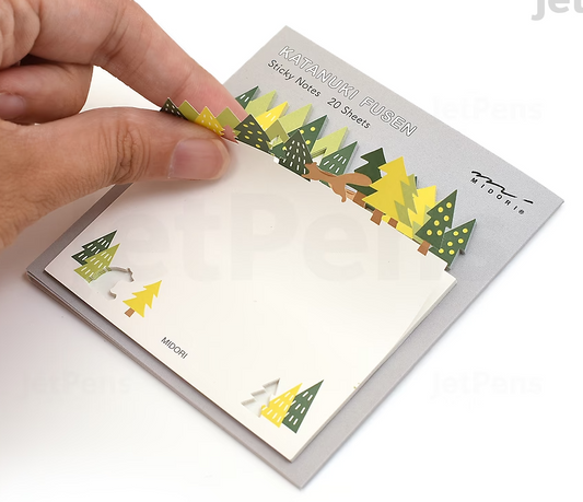 Midori Die-Cut Sticky Notes - Forest