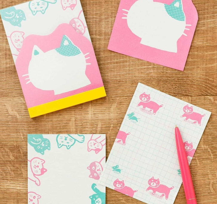 Hightide Retro Aji Gami Memo Pad Pink