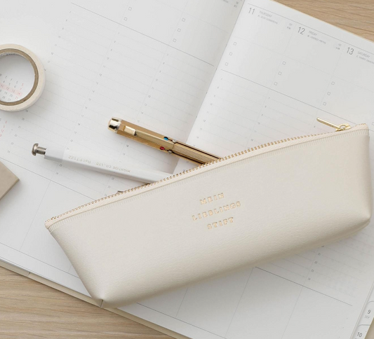 Hightide Classic Fastener Pen Case - Brown
