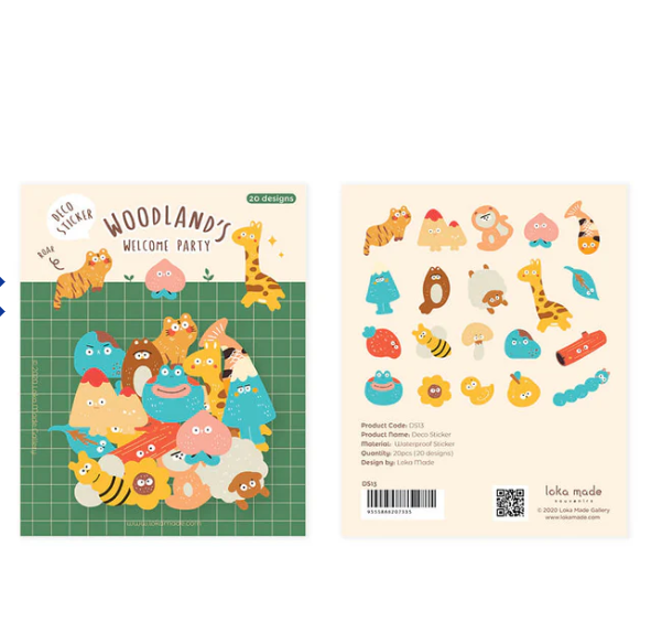 Woodlands Begrüßungsparty – Deko-Sticker