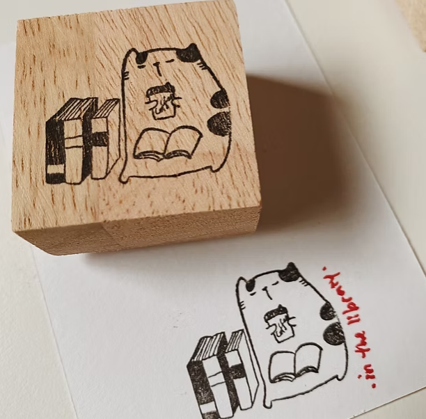 KATZEDOO NEKO & BUCH IN DER BIBLIOTHEK