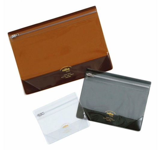 Seitenfaltenbeutel transparent L transparent braun
