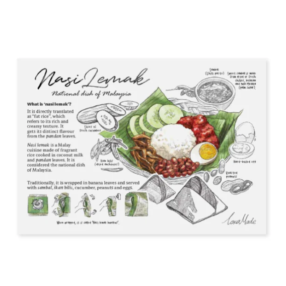 Lokapedia: Nasi Lemak – Postkarte