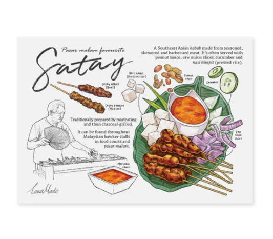 Lokapedia: Satay – Postkarte