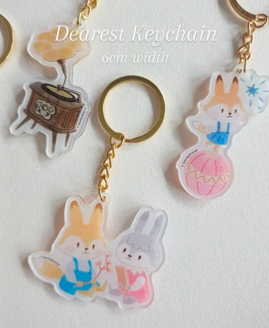 SOURTEAHOUSE FOX & RABBIT - KEYCHAINS