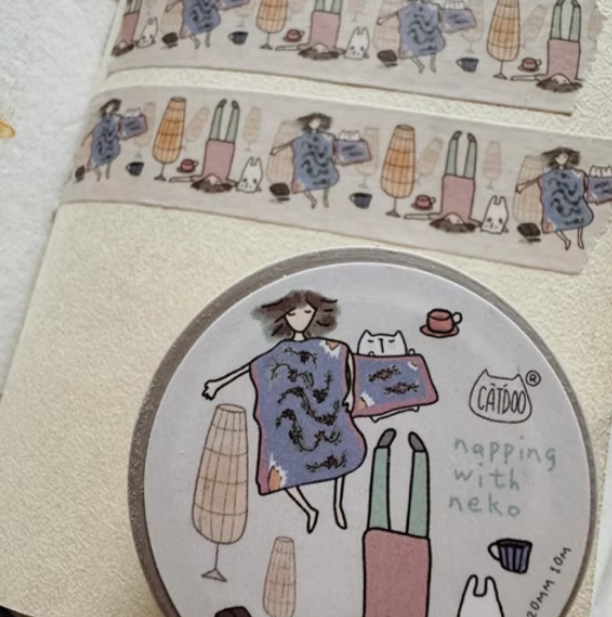 CATDOO WASHI TAPE - NAPPING WITH NEKO