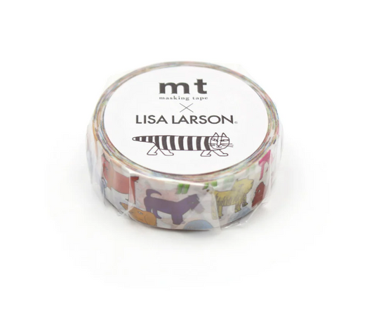 MT x Lisa Larson Washi Tape - Colorful Dog