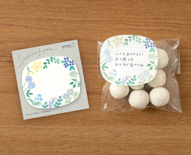 MIDORI Sticky Notes Transparency Wild Flowers