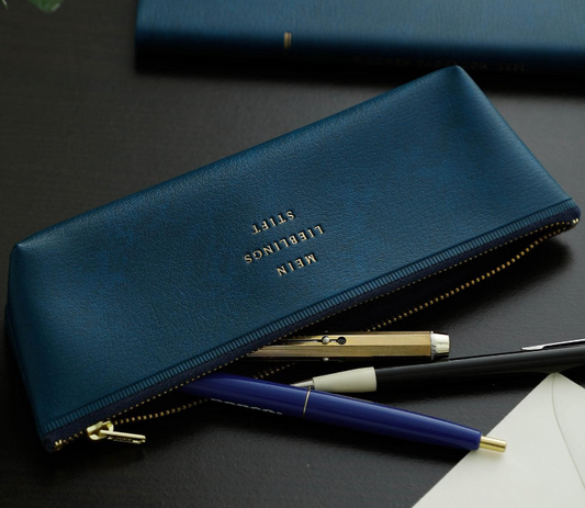 Hightide Classic Fastener Pen Case - Navy
