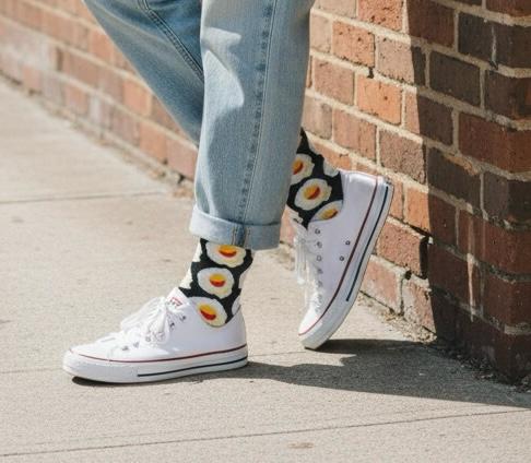 Mori Luna Socks - Fried Egg