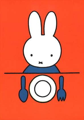 Postcard - Miffy and tableware