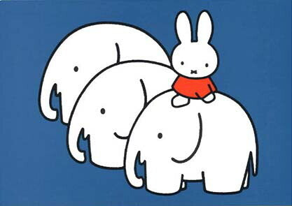 Postkarte - Miffy und Elefant