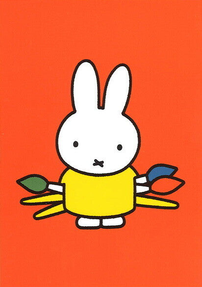 Postkarte - Miffy mit Pinsel