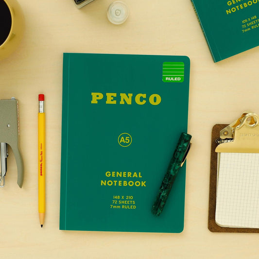 Soft PP Notebook A5 Ruled Green