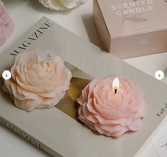 Handmade Peony Shaped Scented Candle - 1pcs