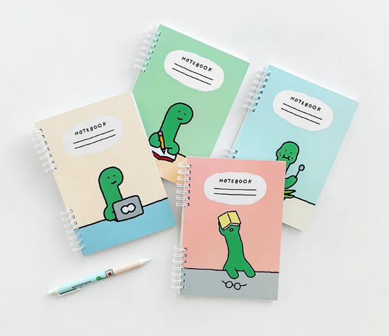 Joguman Studio liniertes Frühlingsnotizbuch – Elfenbein – Brachio Work