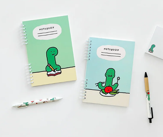 Joguman Studio liniertes Frühlingsnotizbuch – Elfenbein – Brachio Work