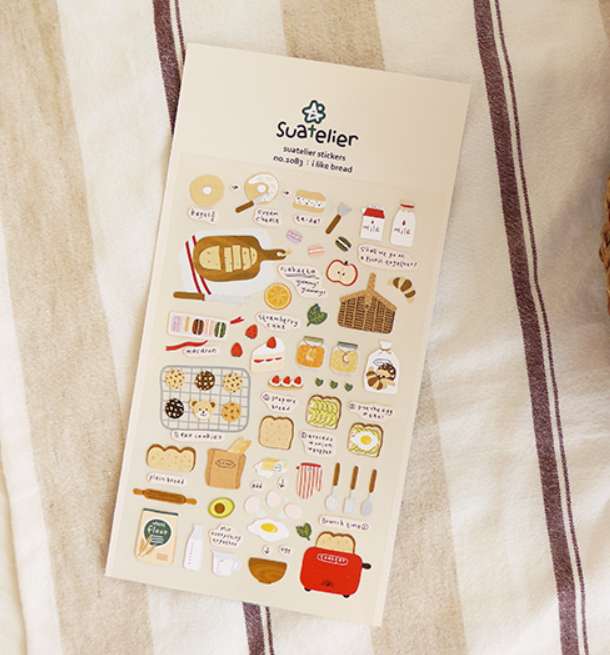 SUATELIER DESIGN AUFKLEBER - Ich mag Brot