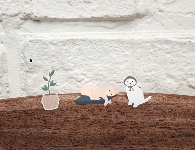 SUATELIER DESIGN STICKER - Meow