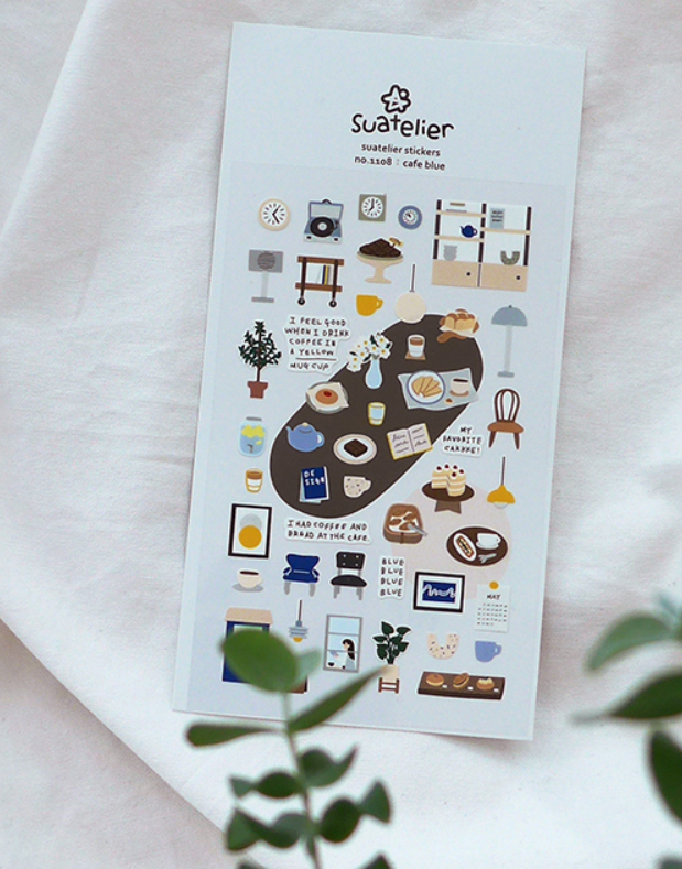 SUATELIER DESIGN STICKER - café blue