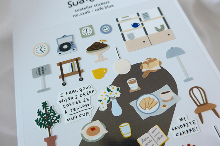 SUATELIER DESIGN STICKER - café blue