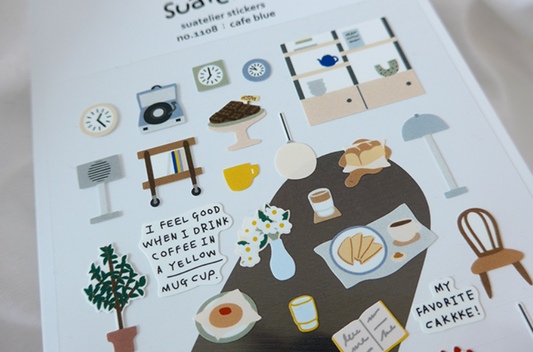 SUATELIER DESIGN STICKER - café blue