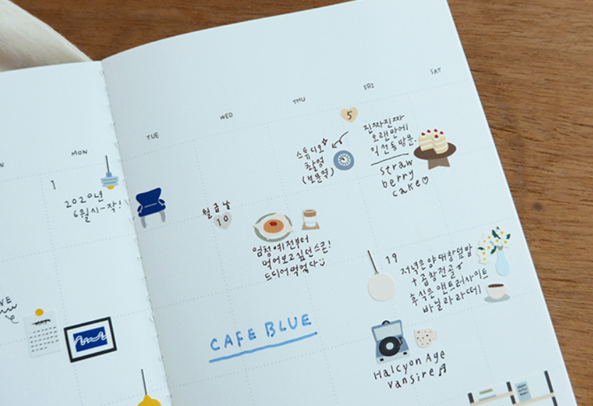 SUATELIER DESIGN STICKER - café blue