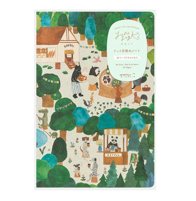 Midori Yuru Log Notebook <B6> Forest Animal