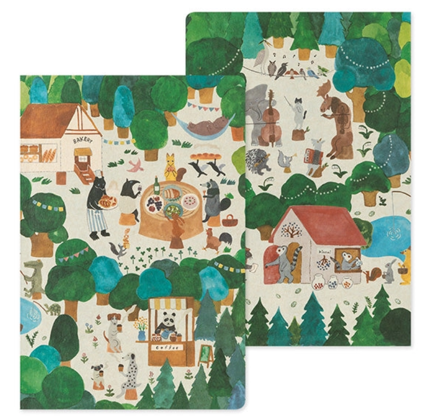 Midori Yuru Log Notebook <B6> Forest Animal