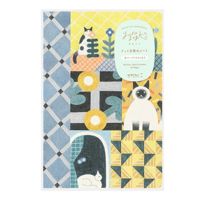Midori Yuru Log Notebook <B6> Cat