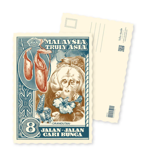Malaysia Truly Asia: Jalan-jalan Cari Bunga - Shaped Postcard