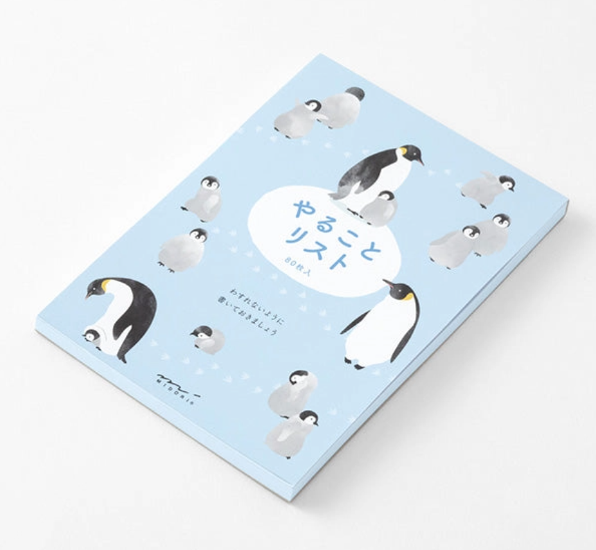 Midori To Do Memo Pad - Penguin