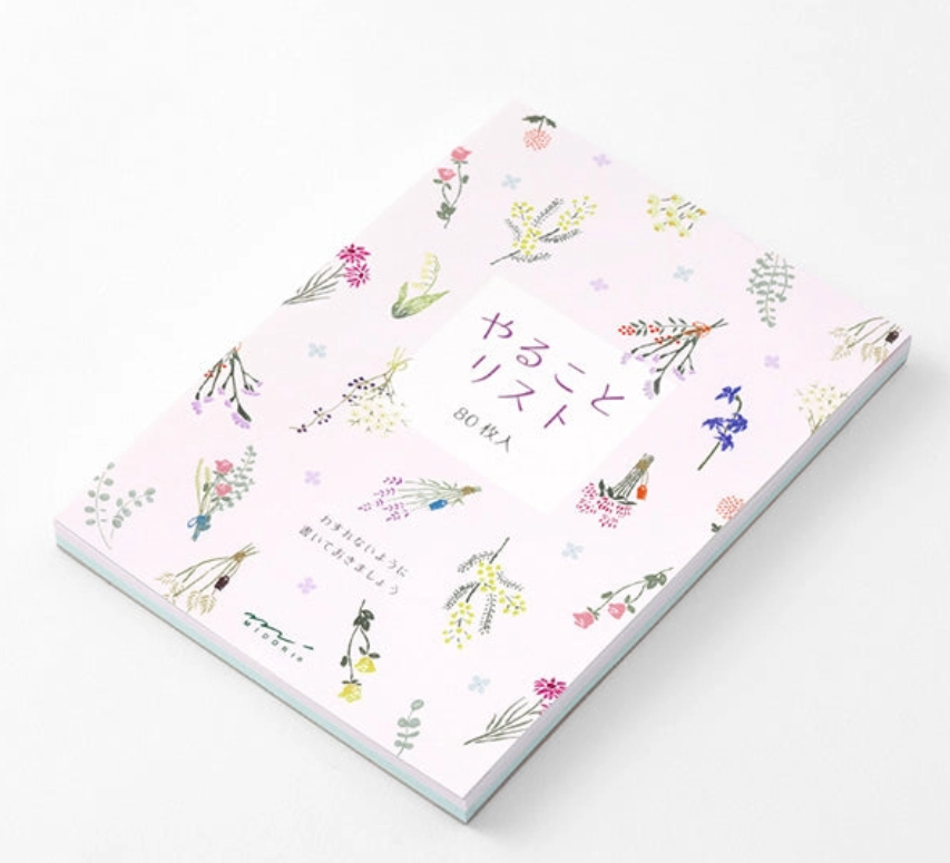 Midori To Do Memo Pad - Dried Flower