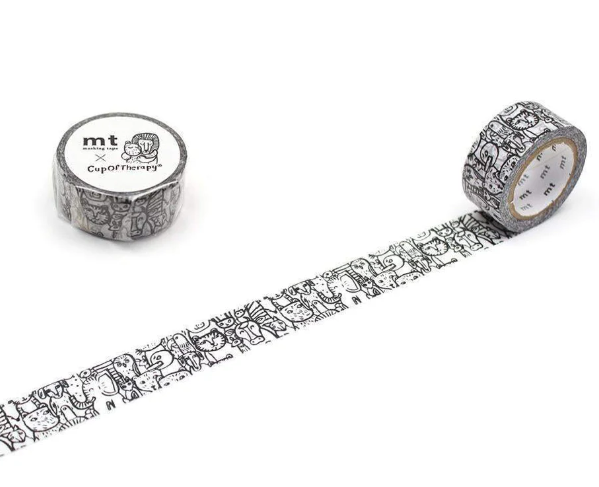 MT x Scandinavian Washi Tape Tasse Therapie Tiere 7m