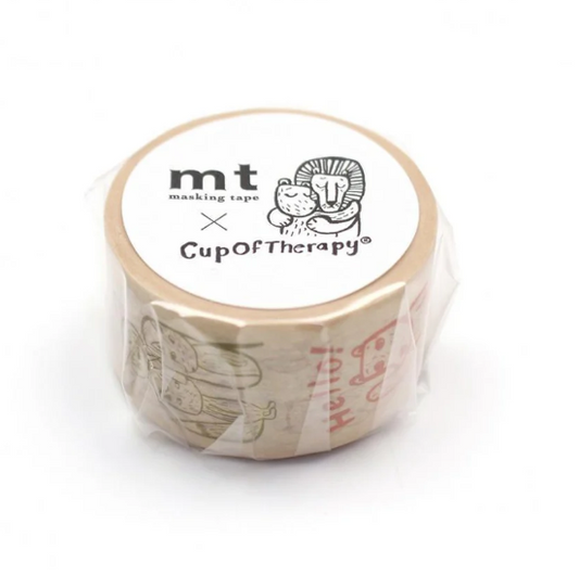 MT x Scandinavian Washi Tape Tasse voller Therapie Spruchband 7m