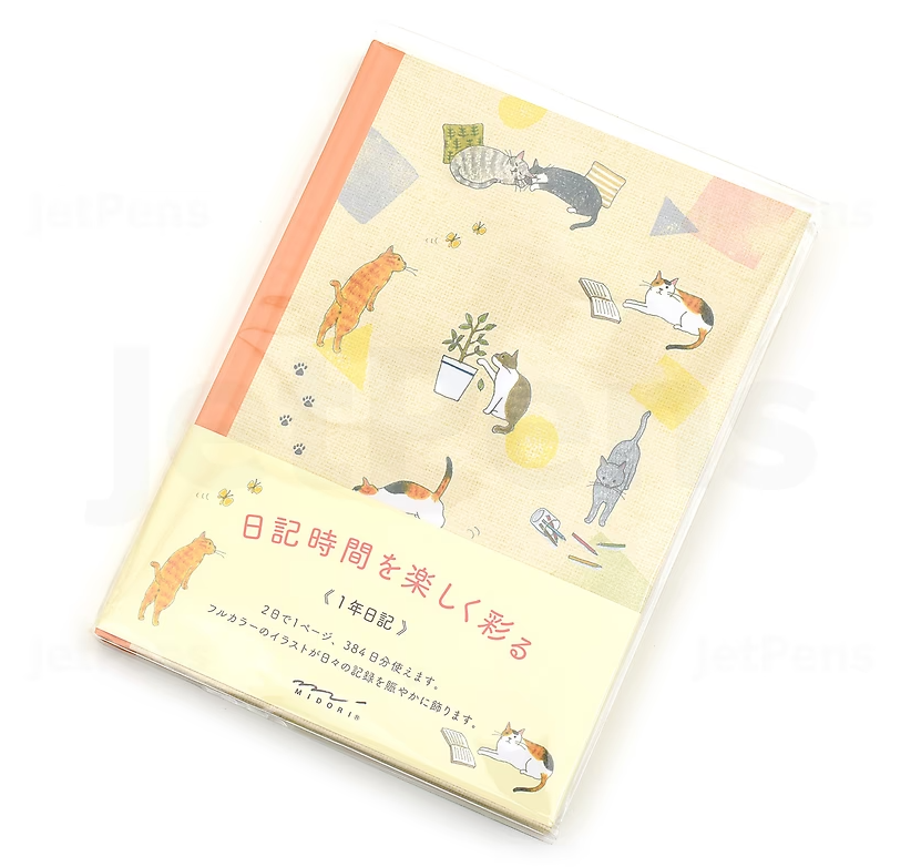 Midori 1 Year Diary - B6 - Cat