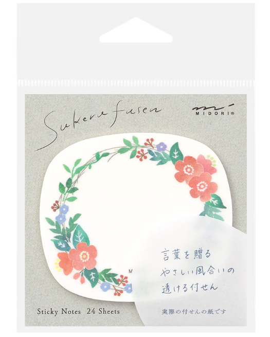 MIDORI Sticky Notes Transparency Wreath