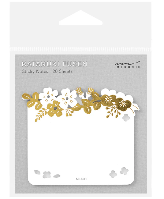 MIDORI Sticky Notes Die Cutting Foil Stamping Flowers