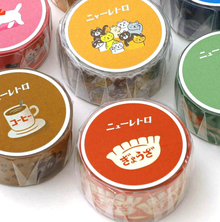 Hightide Retro Masking Tape / M / Weiße Katze