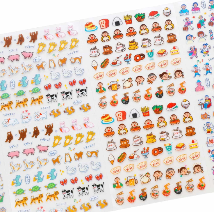 Hightide Retro Diary Stickers / C / Foods