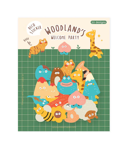Woodlands Begrüßungsparty – Deko-Sticker