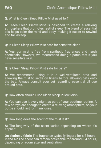 Cleén Sleep Pillow Mist