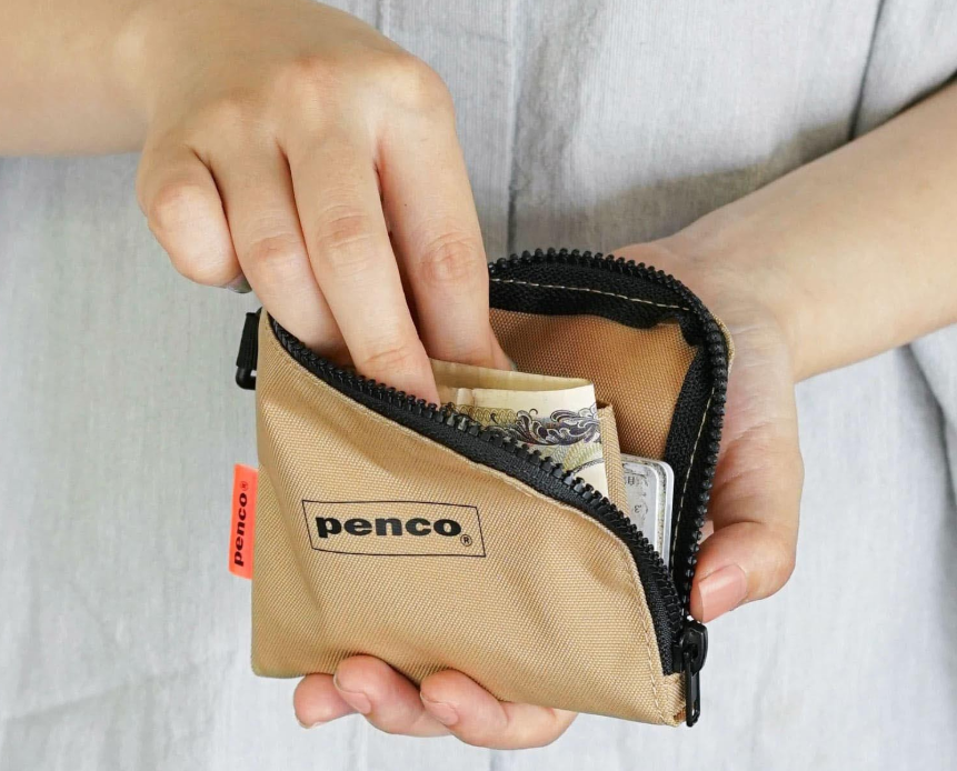Penco L-Zip Purse Orange