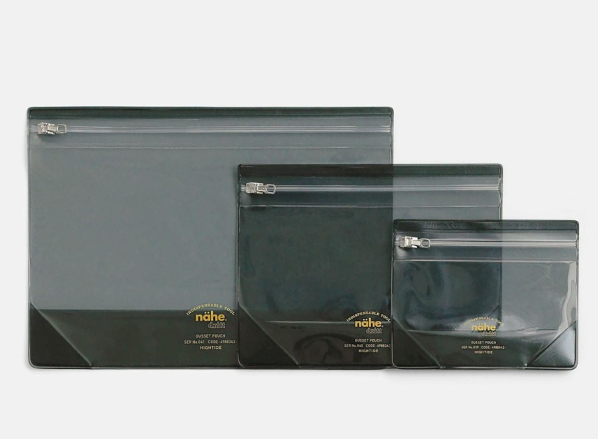Gusset Pouch Clear M Clear Gray