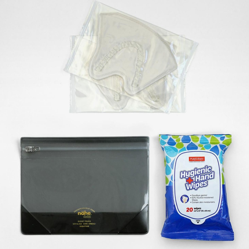 Gusset Pouch Clear M Clear Gray