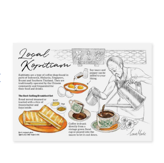 Lokapedia: Lokales Kopitiam-Postkarte